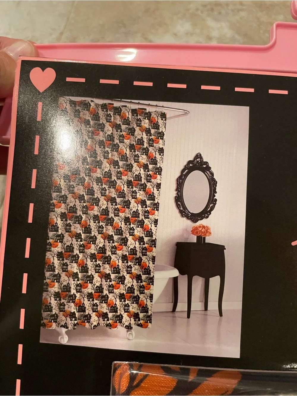 NWT Betsey Johnson Halloween 14 Piece Shower Curtain Set